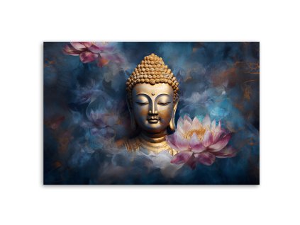 Vászonkép Buddha és a virágok