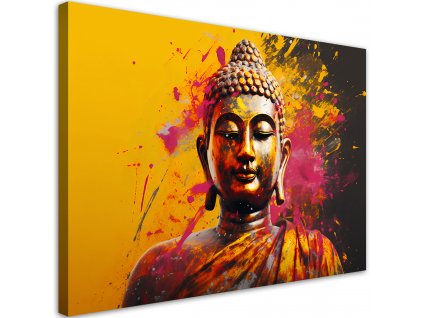 Vászonkép Buddha egy absztrakt háttér