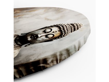 Kerek vászonkép Meditáló Buddha szobra
