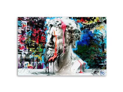 Vászonkép Poszeidón Graffiti szobra