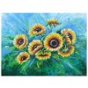 Kézzel festett kép Napraforgók esoben