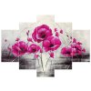 Kézzel festett kép Rózsaszín pipacsok - 5 részes