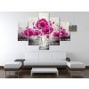 Kézzel festett kép Rózsaszín pipacsok - 5 részes