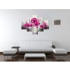 Kézzel festett kép Rózsaszín pipacsok - 5 részes