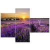Órás falikép Levendulamezo - 3 részes