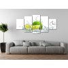 Órás falikép Zöld lime - 5 részes