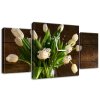 Órás falikép Elbuvölo fehér tulipánok - 3 részes