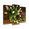 Órás falikép Elbuvölo fehér tulipánok - 3 részes