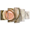 Órás falikép Gyönyöru rózsa fraktál - 5 részes