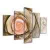 Órás falikép Gyönyöru rózsa fraktál - 5 részes