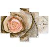 Órás falikép Gyönyöru rózsa fraktál - 5 részes