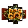 Órás falikép Csodaszép napraforgók - 5 részes