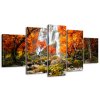 Órás falikép őszi vízesés - 5 részes
