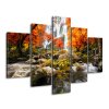 Órás falikép őszi vízesés - 5 részes