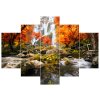 Órás falikép őszi vízesés - 5 részes