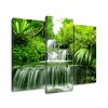 Órás falikép Vízesés az esoerdőben - 3 részes