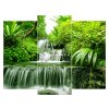 Órás falikép Vízesés az esoerdőben - 3 részes