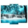 Órás falikép Vízesés a kék dzsungelben - 3 részes