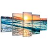 Órás falikép Naplemente a Mexikói Cancúnban - 5 részes