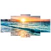 Órás falikép Naplemente a Mexikói Cancúnban - 5 részes