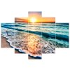 Órás falikép Naplemente a Mexikói Cancúnban - 5 részes