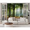 Fotótapéta Ablak - reggel az erdoben