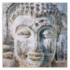 Vászonkép Buddha szobor a falban