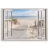 Vászonkép Ablak út a strandra