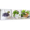 Vászonképek készlet Gyógynövények a konyhában - 3 részes