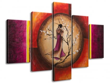 5 dielny ručne maľovaný obraz Sao Chang v kruhu snov