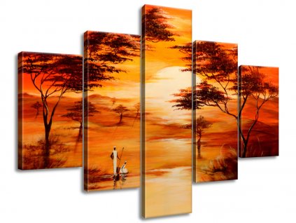 Ručne maľovaný obraz Nádherná Afrika 100x70cm + Darček