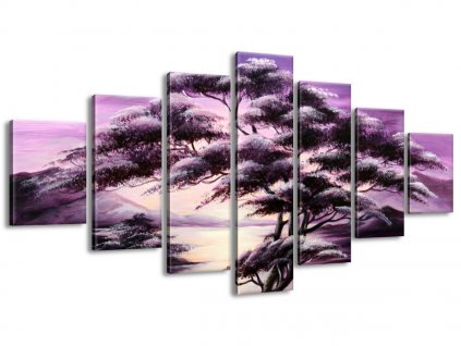 7 dielny ručne maľovaný obraz Strom snov