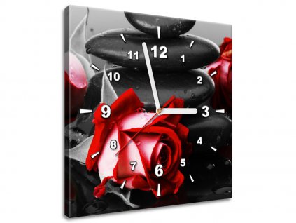 Obraz s hodinami Roses and spa
