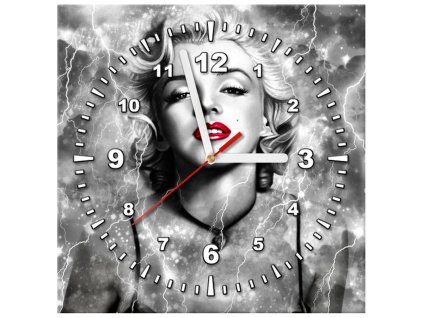 Obraz s hodinami Elektrizujúca Marilyn Monroe