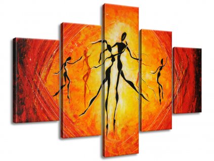 5 dielny ručne maľovaný obraz Nádherný tanec