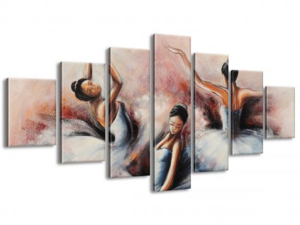 7 dielny ručne maľovaný obraz Nádherné baletky