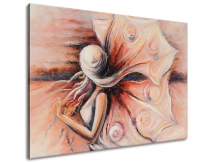 Ručne maľovaný obraz Tajomná neznáma 70x100cm + Darček