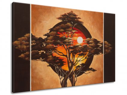 Ručne maľovaný obraz Sférický strom 120x80cm + Darček