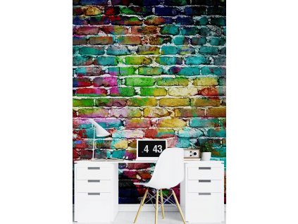 Fototapeta Rainbow brick