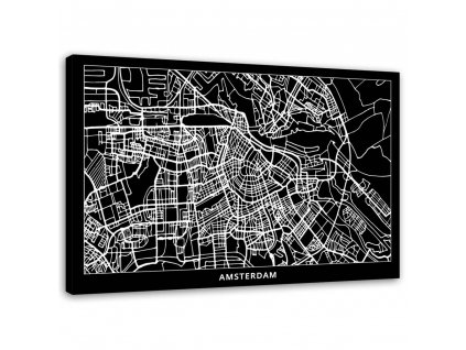 Obraz na plátne Plán mesta Amsterdam