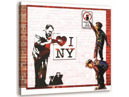 Obraz na plátne Banksy - I love New York