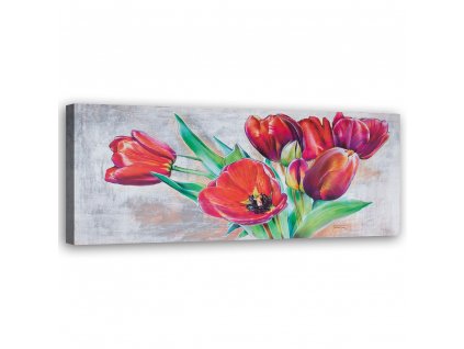 Obraz na plátne Kytica červených tulipánov