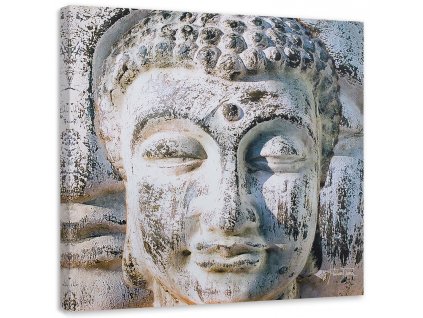 Obraz na plátne Socha Budhu v stene