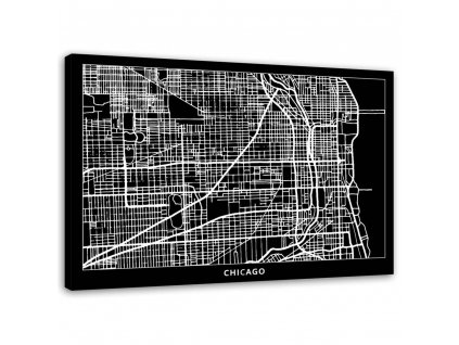 Obraz na plátne Plán mesta Chicago