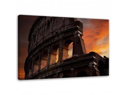 Obraz na plátne Koloseum za súmraku