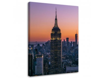 Obraz na plátne Empire State Building pri západe slnka