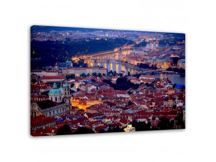 Obraz na plátne Praha za súmraku