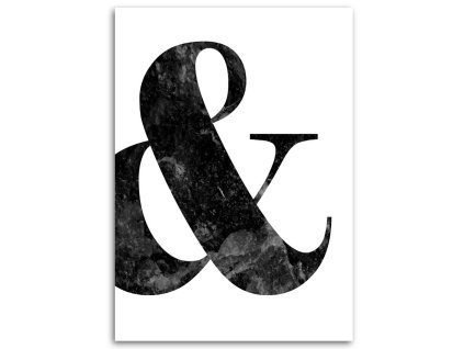 Obraz na plátne Symbol & na bielom pozadí