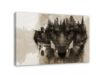Obraz na plátne Wolf abstrakt