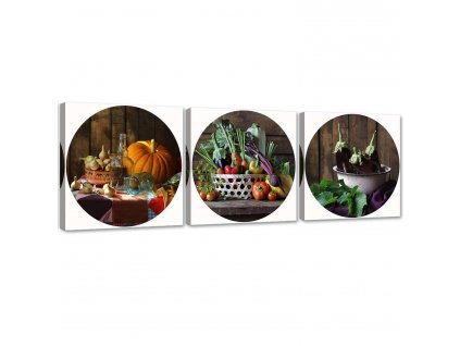 Sada obrazov na plátne Jesenná kuchyňa - 3 dielna